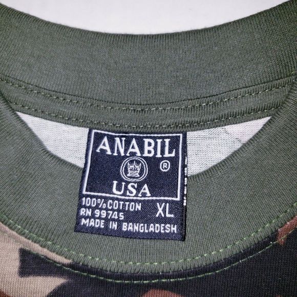 Anabil USA Camo Tee Shirt Mens XL Hunting Army - Picture 4 of 6